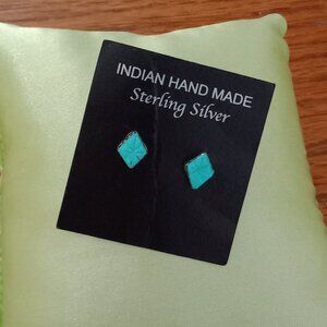 Turquoise/Sterling Zuni Studs
